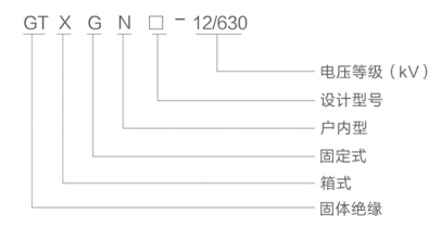 GTXGN□-12 630系列固体绝缘环网开关设备型号含义